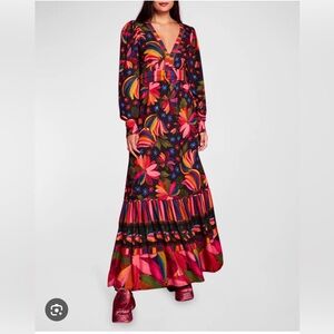 NWT Farm Rio banana sky dress M